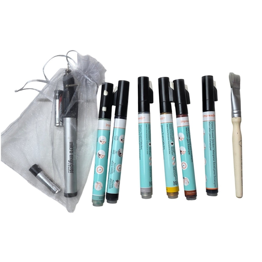 ImpressArt Metal Stamping Enamel Markers &‎ BeadSmith Micro Engraver Tool Set B3
